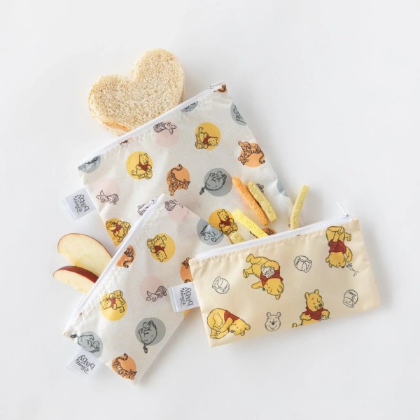 Tweede kans (zonder originele verpakking) - Herbruikbaar snackzakje (3 stuks) - Disney Winnie the Pooh and Friends