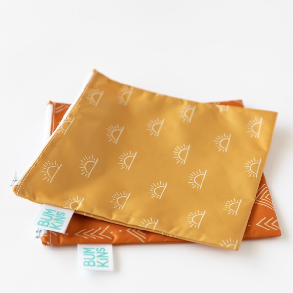 Zweite Chance (ohne Originalverpackung) - Wiederverwendbare Snackbeutel - Groß (2er-Pack) - Sunshine & Grounded