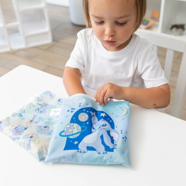 Second Chance (No Original Packaging) - Reusable Snack Bag - Large (2 pack) - Disney Stitch Star-ring Up Trouble