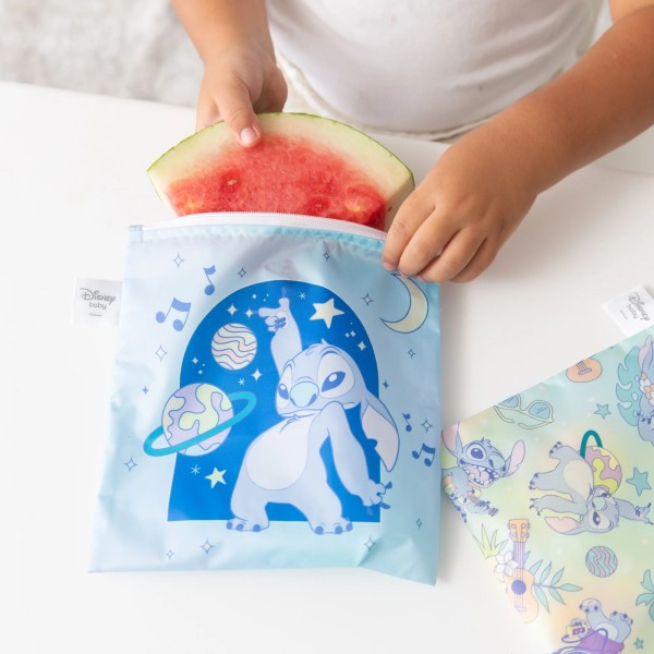 Second Chance (No Original Packaging) - Reusable Snack Bag - Large (2 pack) - Disney Stitch Star-ring Up Trouble
