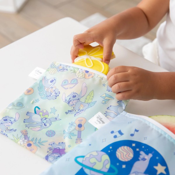 Second Chance (No Original Packaging) - Reusable Snack Bag - Large (2 pack) - Disney Stitch Star-ring Up Trouble