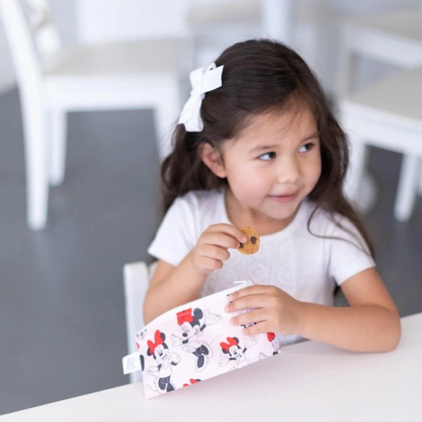 Second chance (no original packaging) - Reusable snack bag - Small (2 pack) - Disney Minnie Mouse - Pink
