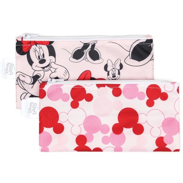 Second chance (no original packaging) - Reusable snack bag - Small (2 pack) - Disney Minnie Mouse - Pink