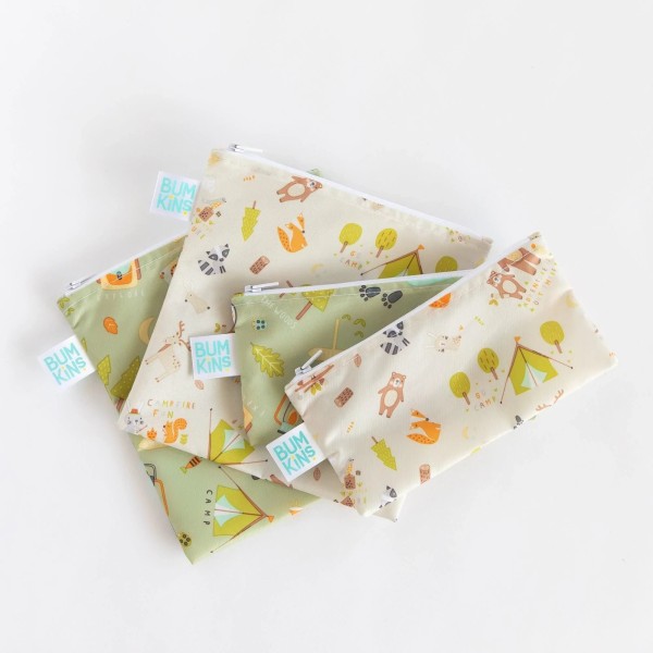 Tweede kans (zonder originele verpakking) - Herbruikbaar snackzakje - Small (2 stuks) - Camp Friends & Camp Gear