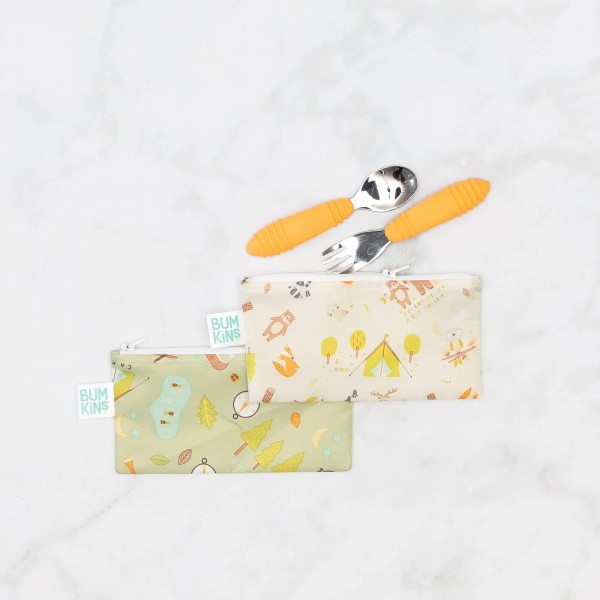 Tweede kans (zonder originele verpakking) - Herbruikbaar snackzakje - Small (2 stuks) - Camp Friends & Camp Gear