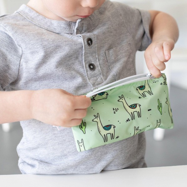 Second Chance (No Original Packaging) - Reusable Snack Bag - Small (2 pack) - Cacti & Llamas