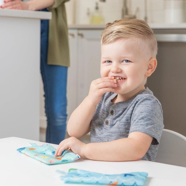 Tweede kans (zonder originele verpakking) - Herbruikbaar snackzakje - Small (2 stuks) - Zeeleven & Walvisstaart