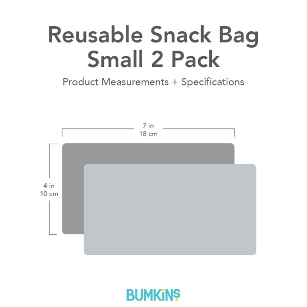 Tweede kans (zonder originele verpakking) - Herbruikbaar snackzakje - Small (2 stuks) - Zeeleven & Walvisstaart