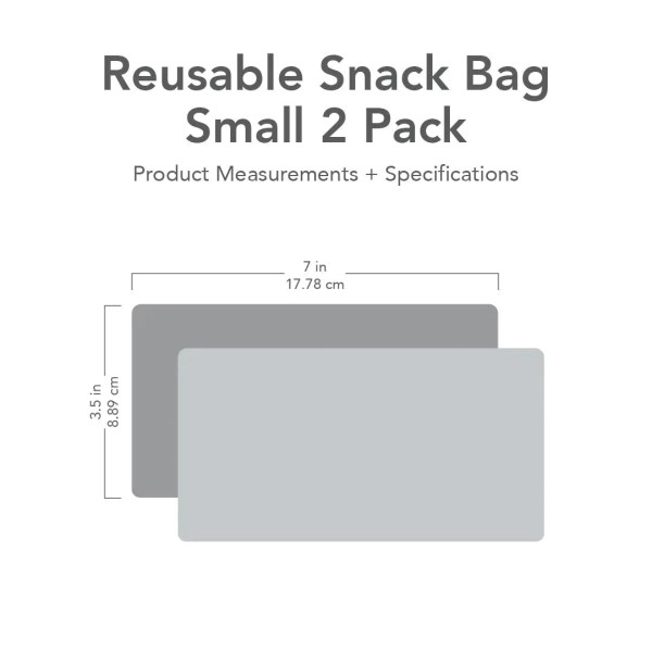 Tweede kans (zonder originele verpakking) - Herbruikbaar snackzakje - Small (2 stuks) - Raindrops & Umbrella