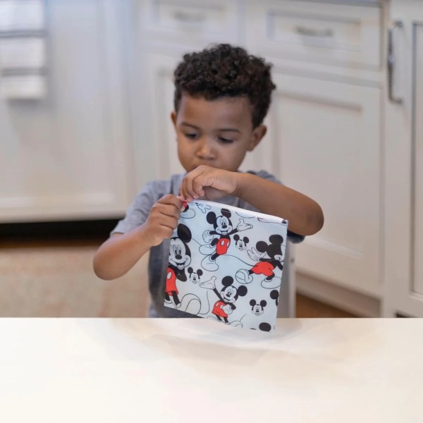 Tweede kans (zonder originele verpakking) - Herbruikbaar snackzakje - Large - Disney Mickey Mouse - Blauw