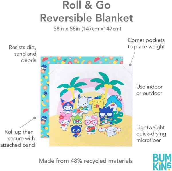 Second chance (no original packaging) - Reversible roll & go blanket - Hello Kitty®