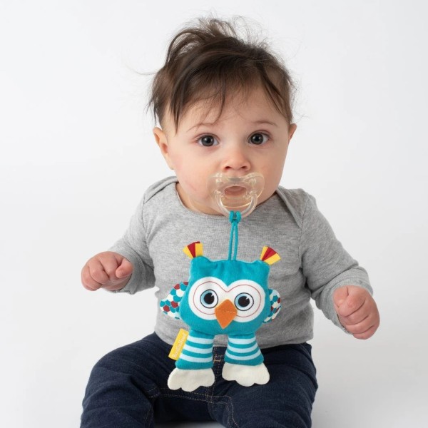 PaciPal Pacifier Holder Stuffed Animal - Hibou