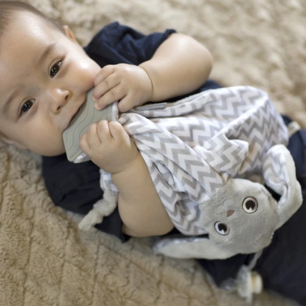 Bijt-Knuffeldoekje met fopspeenhouder