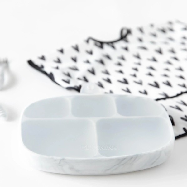 Tweede Kans (zonder originele verpakking) - Siliconen Vakjesbord met Deksel (5 vaks) - Marmer