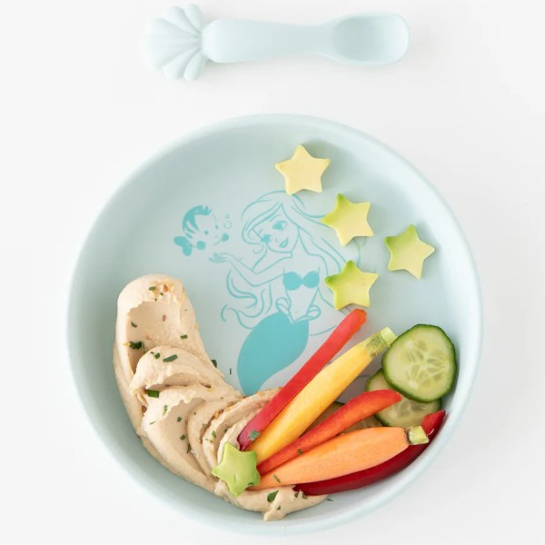 Siliconen Bord + Lepel Set - Disney Prinses Ariel