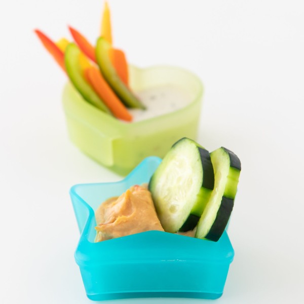 Siliconen Dipbakjes (2 stuks) - Blauw Jelly & Groen Jelly