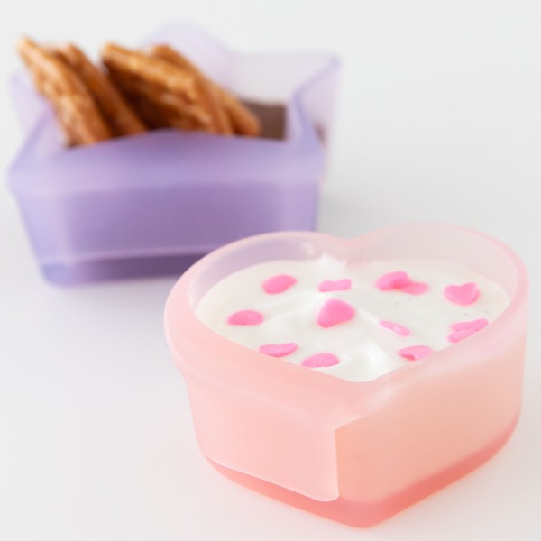 Siliconen Dipbakjes (2 stuks) - Paars Jelly & Roze Jelly