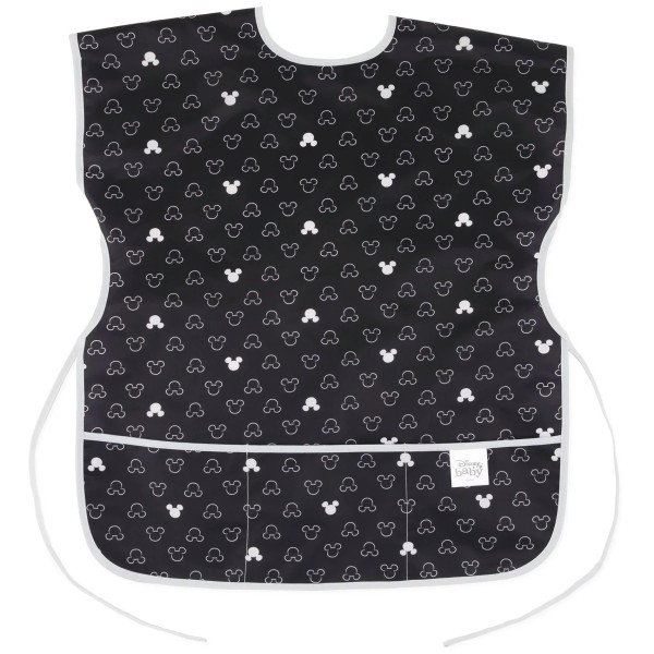 Short-Sleeved Art Smock - Disney Mickey Mouse - Icon Black + White