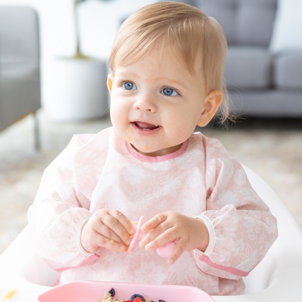 Babero con Mangas - Rosa Encaje