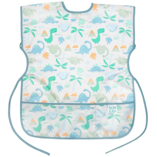 Segunda Oportunidad (sin embalaje original) - Babero de Manga Corta - Gris Dinosaurios