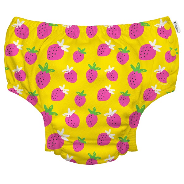 Snap Swim Diaper - Safety Yellow Strawberry