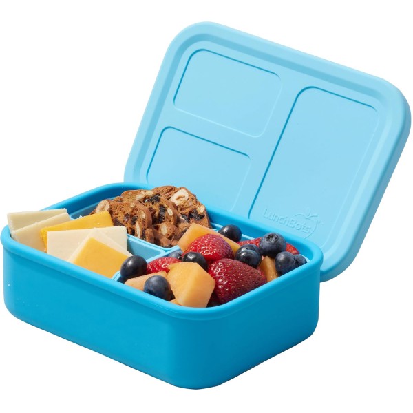 Medium Build-a-Bento - platinum siliconen bento box - Blauw Oceaan
