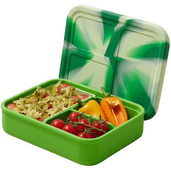 Großes Build-a-Bento - Platin-Silikon-Bento-Box - Grün Meeresschildkröte