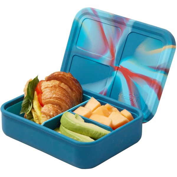 Gran Build-a-Bento - fiambrera de silicona platino - Blue Octopus