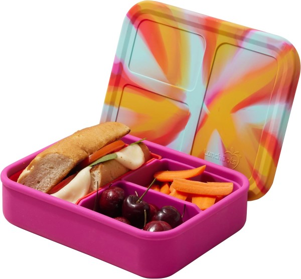 Large Build-a-Bento - platinum siliconen bento box - Roze Mantisgarnaal
