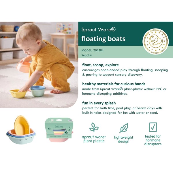 Sprout Ware® Drijvende Bootjes - Veelkleurig