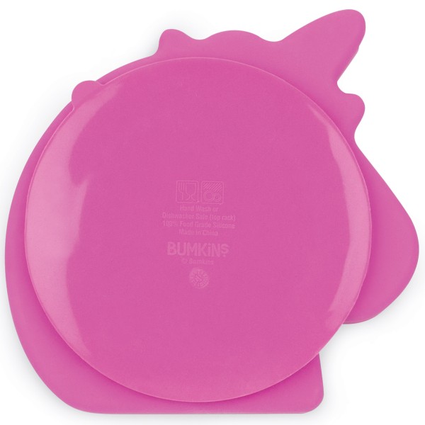 Silikon-Teller mit Saugnapf - Rosa Einhorn