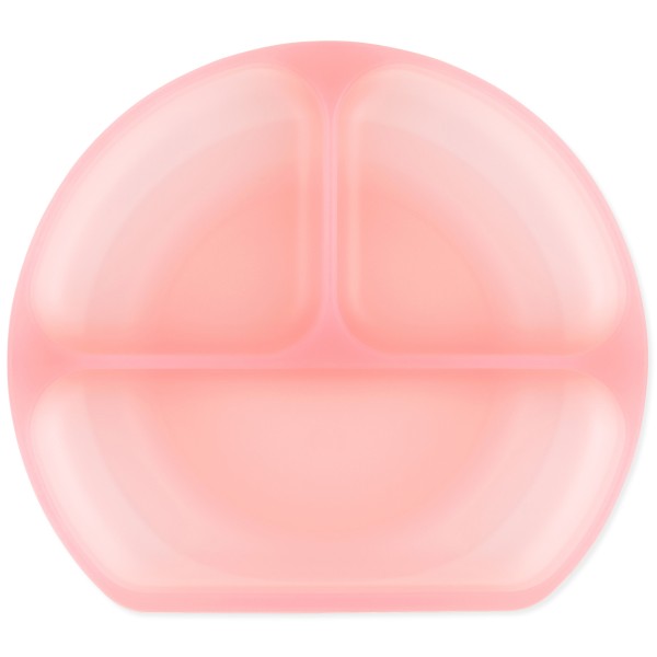 Plat à Ventouse en Silicone (3 compartiments) - Rose Jelly