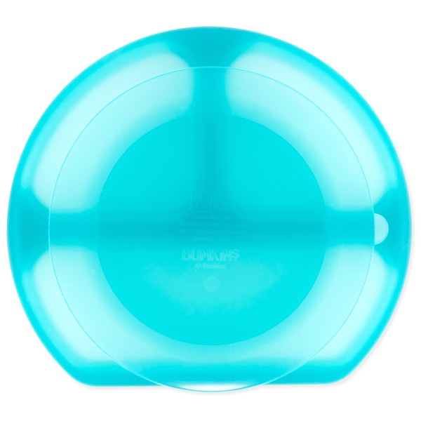 Siliconen Vakjesbord met Zuignap (3 vaks) - Blauw Jelly