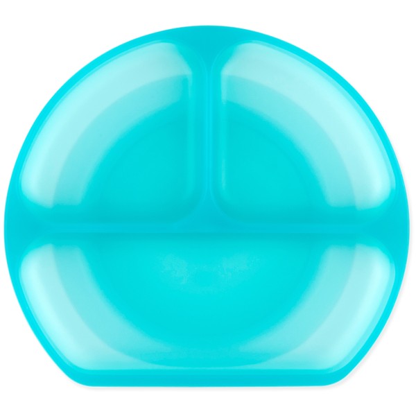 Siliconen Vakjesbord met Zuignap (3 vaks) - Blauw Jelly