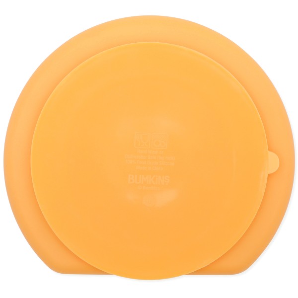 Silicone Grip Dish (3 section) - Tangerine