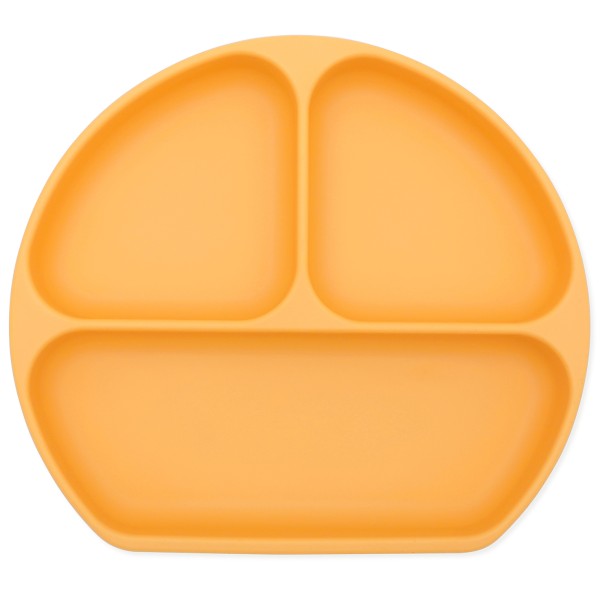 Silicone Grip Dish (3 section) - Tangerine
