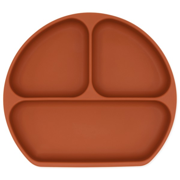 Plat à Ventouse en Silicone (3 compartiments) - Argile