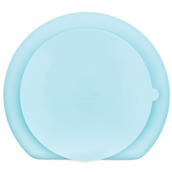 Plat à Ventouse en Silicone (3 compartiments) - Bleu