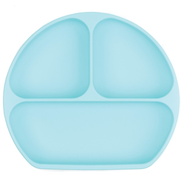 Plat à Ventouse en Silicone (3 compartiments) - Bleu