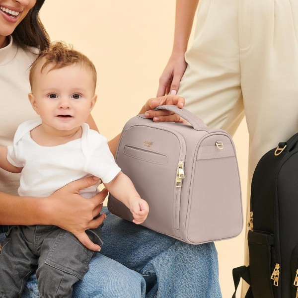 Geïsoleerde Babyflessentas - Taupe