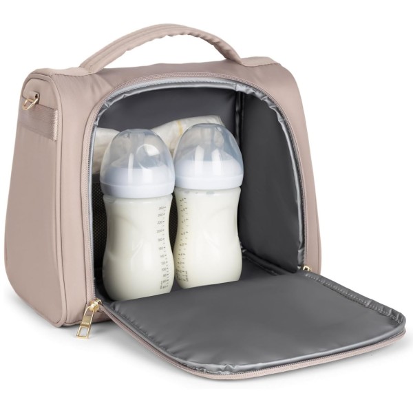 Geïsoleerde Babyflessentas - Taupe