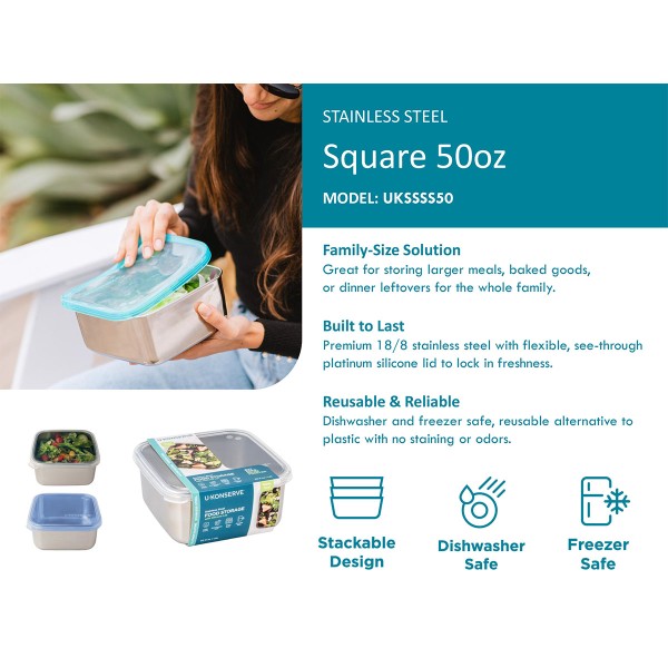 Square Large (50oz / 1,5l) - Clear