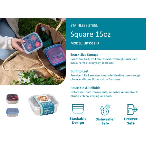 Square Small (15oz / 450ml) - Cosmic Blauw