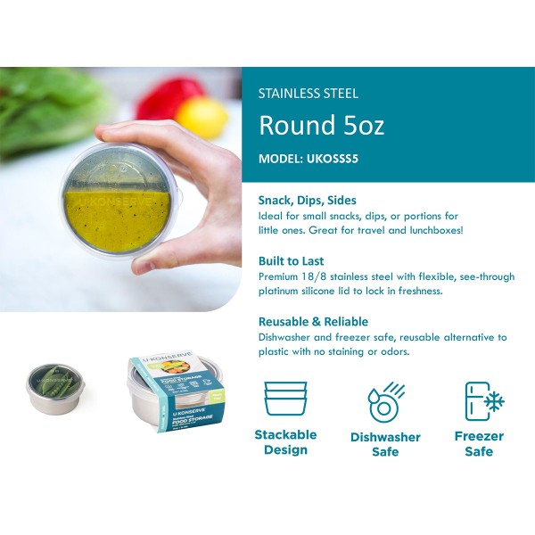 Round Small (5oz / 150ml) - Transparant