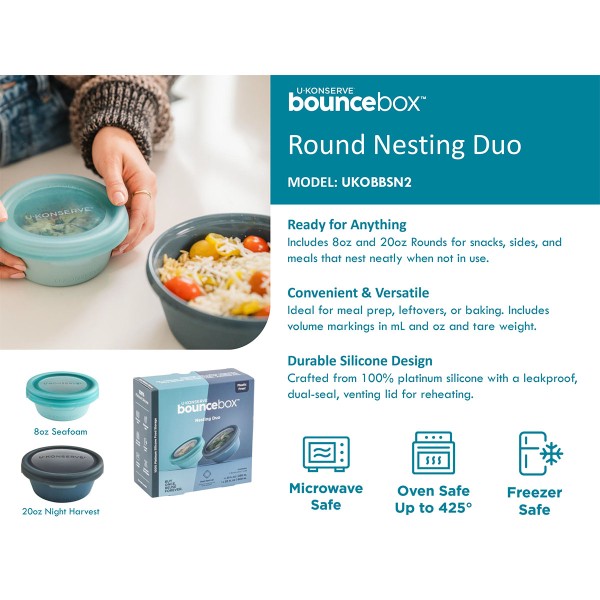 BounceBox Rond Nesting Duo - Night Harvest & Seafoam