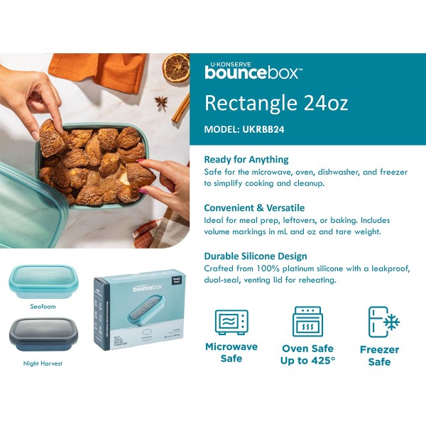 BounceBox Rectangle (24oz / 700ml) - Écume de mer
