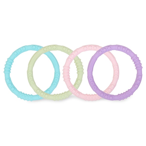 Silicone Teething Rings (4 pack)