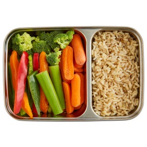 Divided Rectangle Food-Storage Container - 2 Compartment