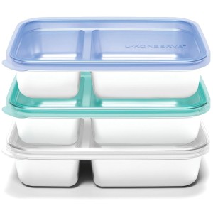 Divided Rectangle Food-Storage Container - 2 Compartment