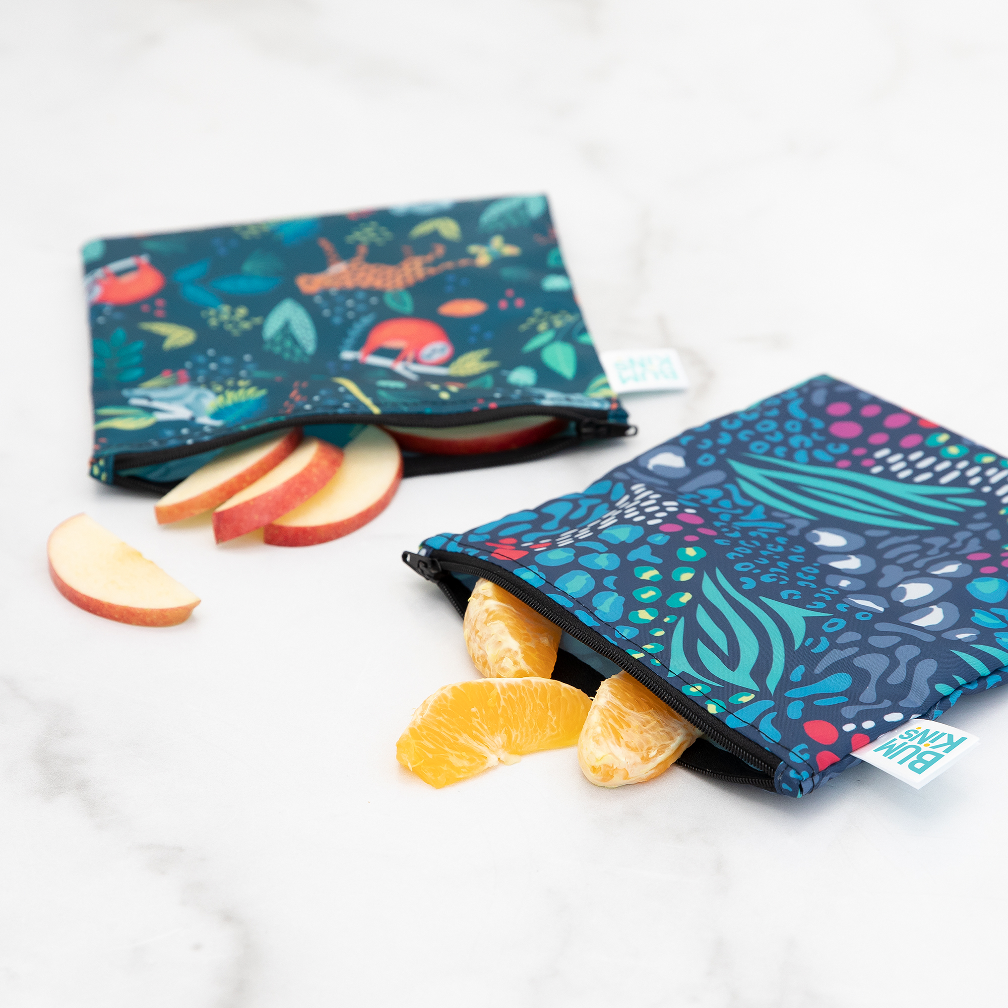 Reusable snack bag - large (2 pack) - Jungle & Animal Prints